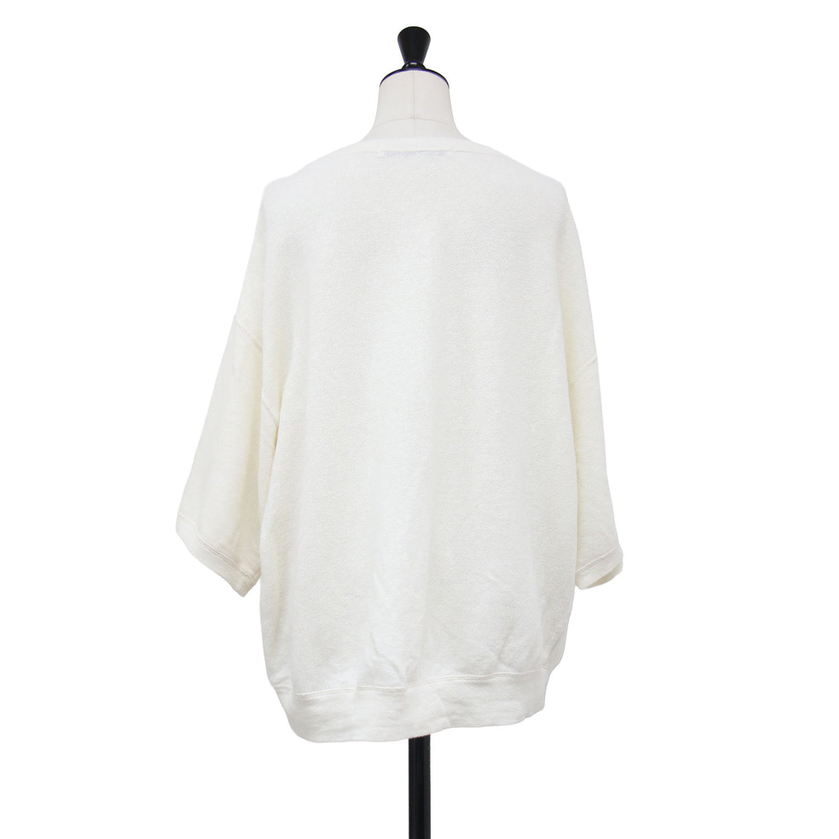 25春夏 リネン テリー ルーズ プルオーバー / LINEN TERRY LOOSE カットソー 七分袖 ボートネック ワイドスリーブ ストレッチ 凹凸 裏毛