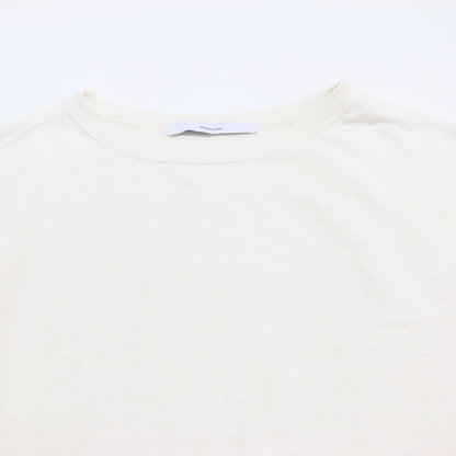 25春夏 リネン テリー ルーズ プルオーバー / LINEN TERRY LOOSE カットソー 七分袖 ボートネック ワイドスリーブ ストレッチ 凹凸 裏毛