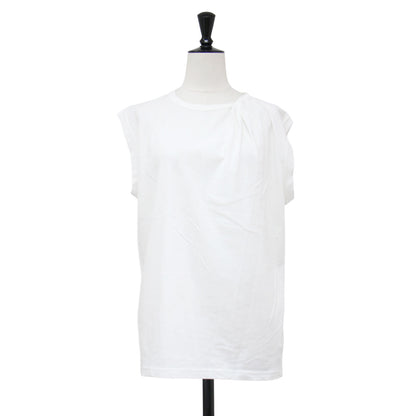 25春夏 ツイスト タンクトップ / TWIST TANK TOP プルオーバー オーバーサイズ クルーネック ノースリーブ コットン 無地