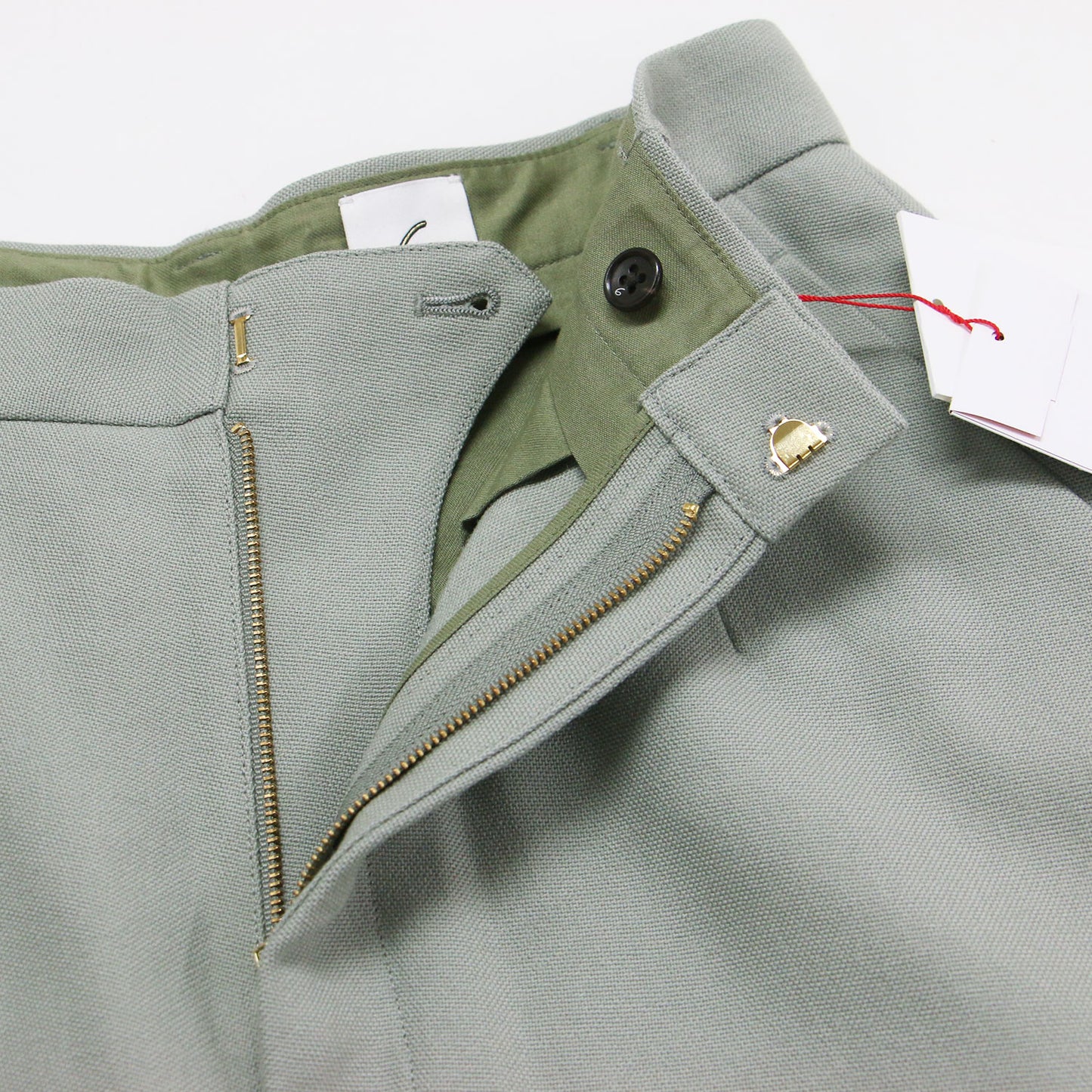 ミリタリー ジップパンツ / MILITARY ZIP PANTS テーパードシルエット ゴールド金具 ウール