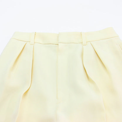24春夏 ウォッシャブル リラックス ツイル ワイド パンツ / フルレングス ウエストゴム タック センタープレス シーズンレス