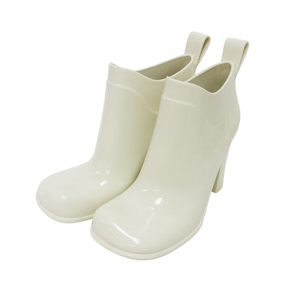 シャインラバー アンクルブーツ / Shine rubber ankle boots レインブーツ スリッポン スクエアトゥ チャンキーヒール ハイヒール プルストラップ