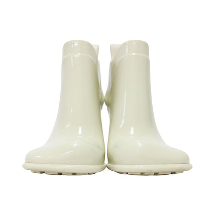 シャインラバー アンクルブーツ / Shine rubber ankle boots レインブーツ スリッポン スクエアトゥ チャンキーヒール ハイヒール プルストラップ