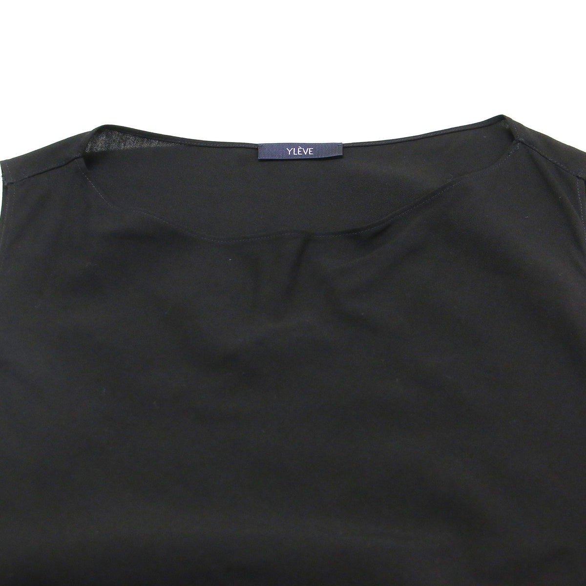 テンセル ギャザー ワンピース / TENCEL GATHER ONE PIECE ドレス ロング丈 Iライン ボートネック ノースリーブ ドローコード アシンメトリー バックスリット コットン