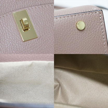 25秋冬 シュリンク革 トップハンドル ハンドバッグ / ショルダー 2WAY 肩掛け クロスボディ ターンロック