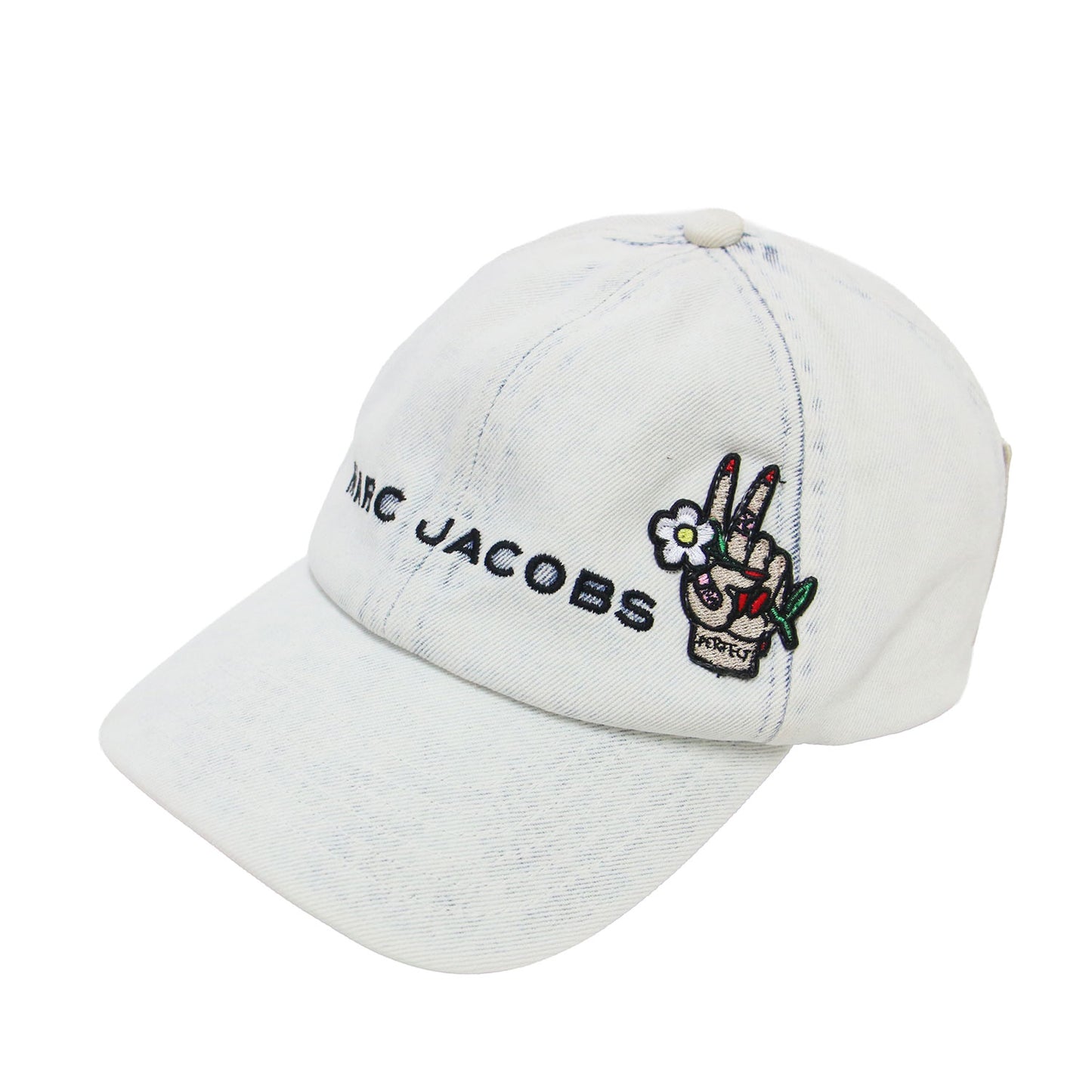 ザ タトゥー パッチ デニム キャップ / THE TATTOO PATCH DENIM CAP 帽子 アジャスタブル フラワー ハンドサイン 刺繍ロゴ ワッペン アップリケ コットン