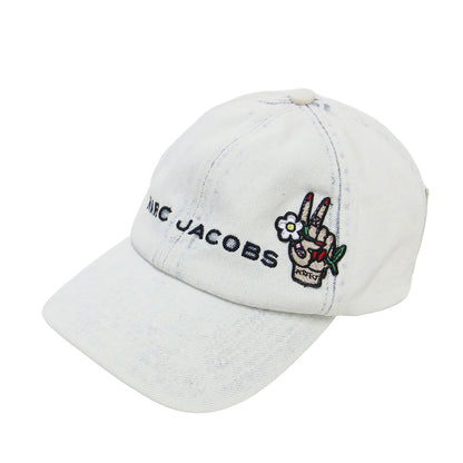 ザ タトゥー パッチ デニム キャップ / THE TATTOO PATCH DENIM CAP 帽子 アジャスタブル フラワー ハンドサイン 刺繍ロゴ ワッペン アップリケ コットン