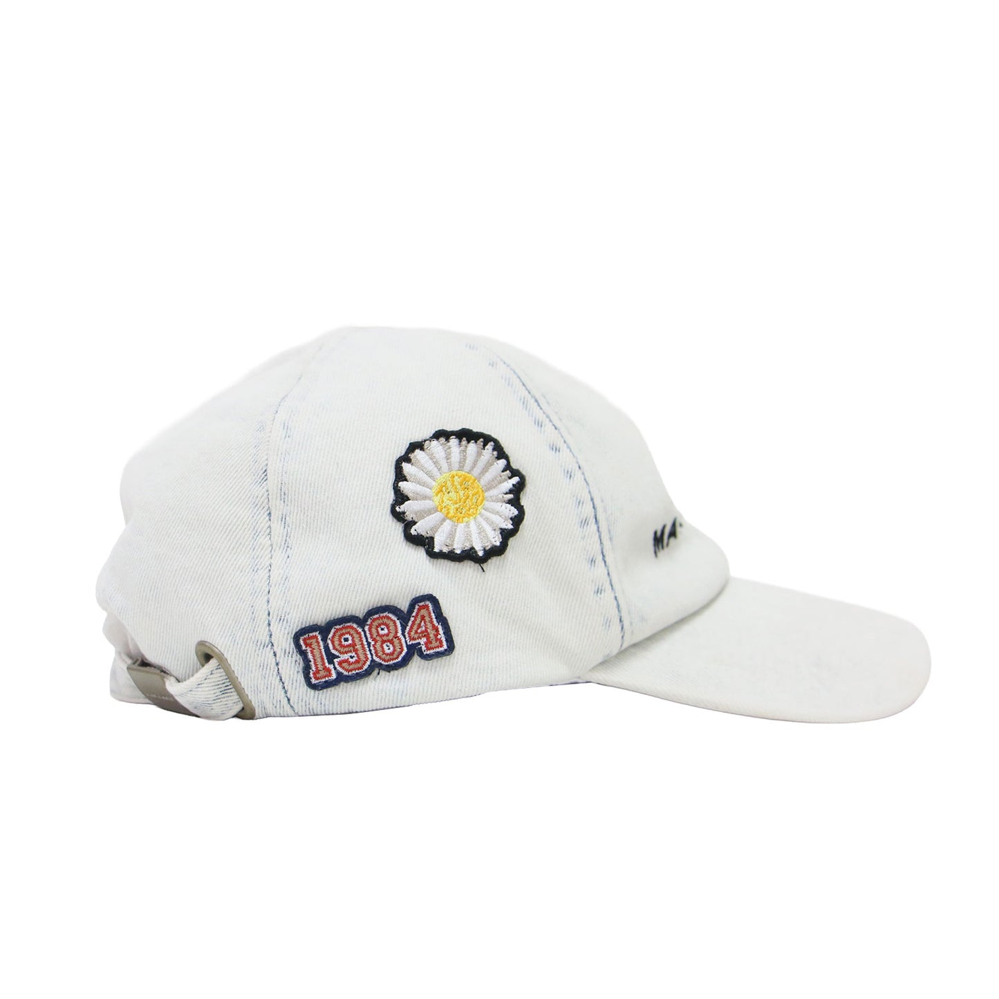 ザ タトゥー パッチ デニム キャップ / THE TATTOO PATCH DENIM CAP 帽子 アジャスタブル フラワー ハンドサイン 刺繍ロゴ ワッペン アップリケ コットン
