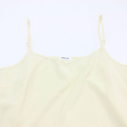 25春夏 ドレープ テーラード ジレ ワンピース / ドレス ノースリーブ ロング丈 マキシ丈 カシュクール Iライン ウエストマーク ベルト スリット