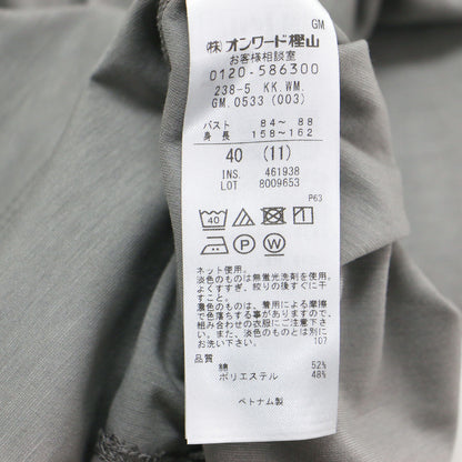 25春夏 ハイツイストポンチ フレアディティール カットソー / プルオーバー クルーネック 半袖 ドロップショルダー バックファスナー ストレッチ コットン ウォッシャブル