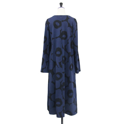 ウニッコ トロンッピ コットンジャージー ドレス / Unikko Tromppi cotton jersey dress ワンピース 長袖 ロング丈 クルーネック Aライン 花柄 総柄