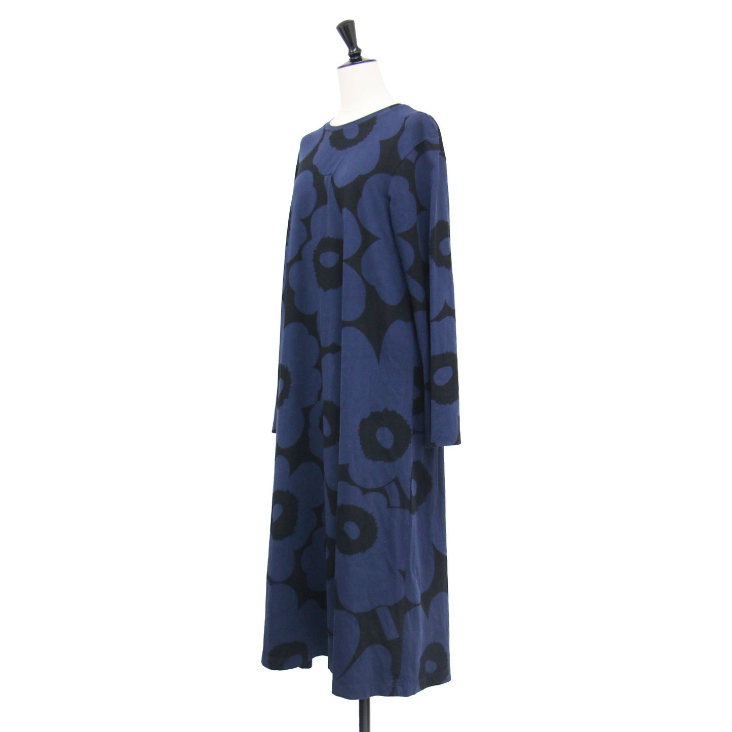 ウニッコ トロンッピ コットンジャージー ドレス / Unikko Tromppi cotton jersey dress ワンピース 長袖 ロング丈 クルーネック Aライン 花柄 総柄