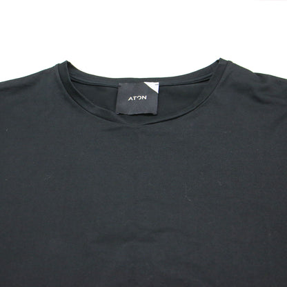 ラウンドヘム チュニック Tシャツ / SUVIN 60/2 ROUND HEM T-SHIRT カットソー 5分袖 クルーネック スリット
