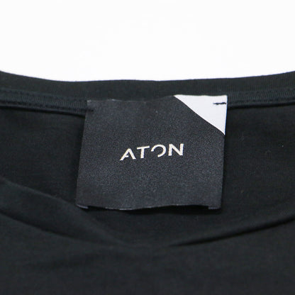 ラウンドヘム チュニック Tシャツ / SUVIN 60/2 ROUND HEM T-SHIRT カットソー 5分袖 クルーネック スリット