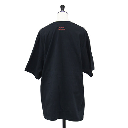 × BEAUTY&YOUTH 別注 Vネック チュニック Tシャツ / カットソー ドロップショルダー ワイド ロゴプリントコットン