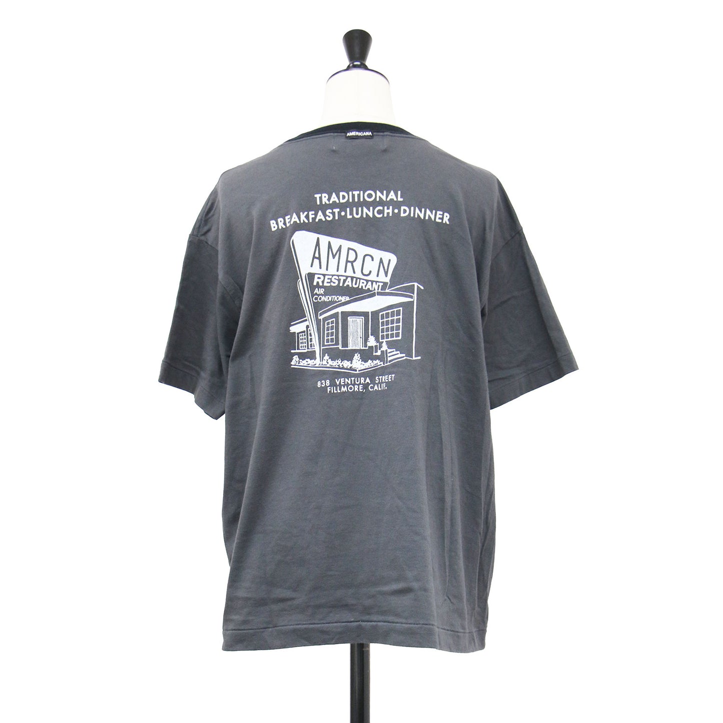 × BEAUTY&YOUTH 別注 25春夏 ロゴ リンガーTシャツ / カットソー 半袖 クルーネック コットン