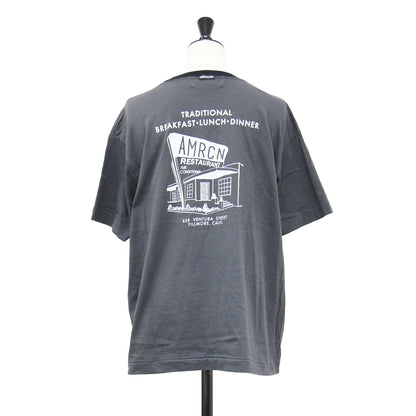 × BEAUTY&YOUTH 別注 25春夏 ロゴ リンガーTシャツ / カットソー 半袖 クルーネック コットン