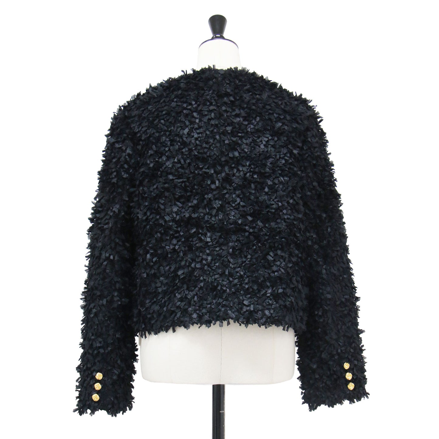 25春夏 ツイード カーディガン ジャケット / Tweedy cardigan Jacket ショート丈 長そで ノーカラー クルーネック コットン
