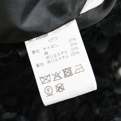 25春夏 ツイード カーディガン ジャケット / Tweedy cardigan Jacket ショート丈 長そで ノーカラー クルーネック コットン