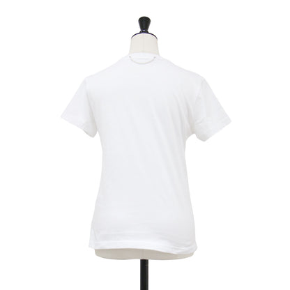 26春夏 ミニハート ワッペン付き スリムフィット 半袖 Tシャツ / ZF5JS07WH-01 / カットソー クルーネック ハーフスリーブ コットン