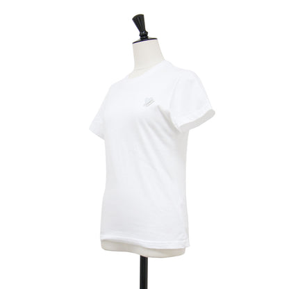 26春夏 ミニハート ワッペン付き スリムフィット 半袖 Tシャツ / ZF5JS07WH-01 / カットソー クルーネック ハーフスリーブ コットン