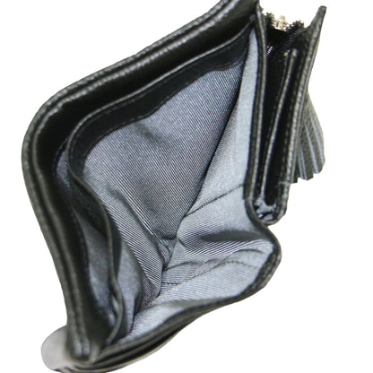 25秋冬 カウレザー タッセル付き コンパクト ウォレット / 財布 二つ折り 牛革