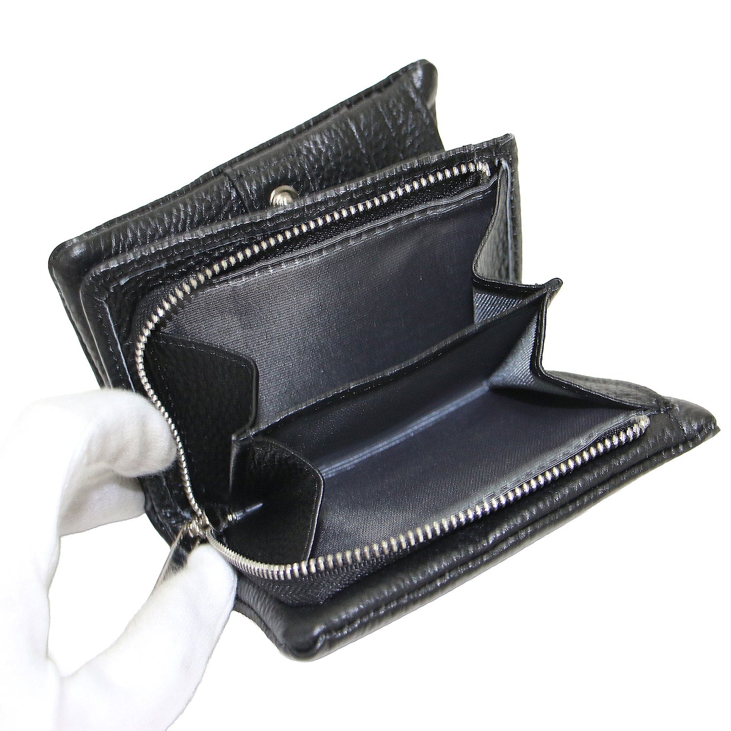 25秋冬 カウレザー タッセル付き コンパクト ウォレット / 財布 二つ折り 牛革