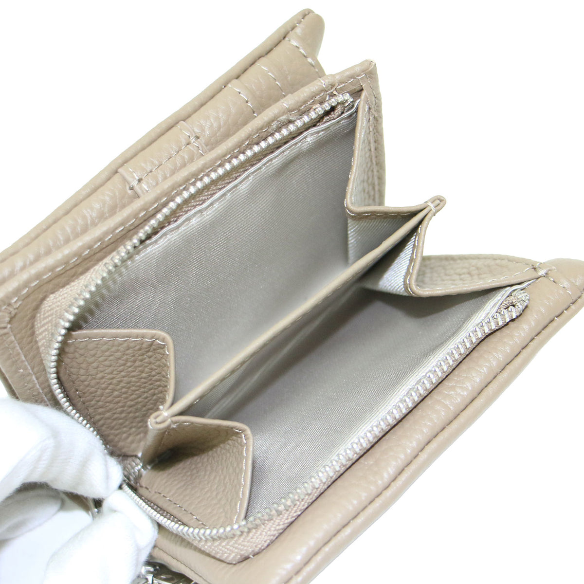 25秋冬 カウレザー タッセル付き コンパクト ウォレット / 財布 二つ折り 牛革