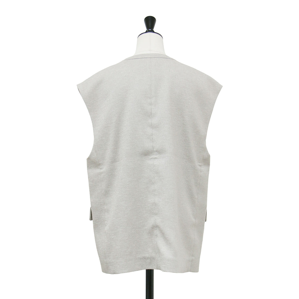 25春夏 フェイク リネン ビッグ ジレ / FAUX LINEN BIG GILLET 15003071025HN / ベスト Vネック ノーカラー