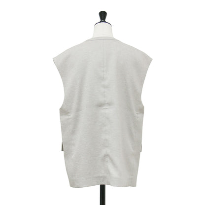 25春夏 フェイク リネン ビッグ ジレ / FAUX LINEN BIG GILLET 15003071025HN / ベスト Vネック ノーカラー