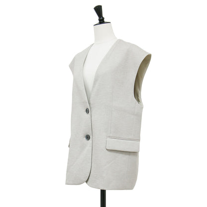 25春夏 フェイク リネン ビッグ ジレ / FAUX LINEN BIG GILLET 15003071025HN / ベスト Vネック ノーカラー