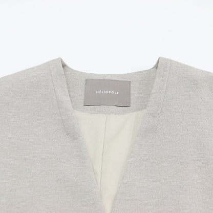 25春夏 フェイク リネン ビッグ ジレ / FAUX LINEN BIG GILLET 15003071025HN / ベスト Vネック ノーカラー