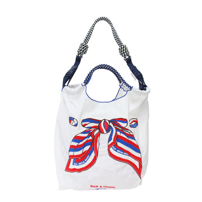 SAN.SCARF Mサイズ トートバッグ P.STRAP パラコードストラップ セット / エコバッグ ショルダーバッグ ショッピングバッグ 肩掛け スカーフ柄 刺繍
