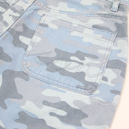 カモフラ柄 カーブ ぺインター デニムパンツ / Camo Drew Jeans テーパード 迷彩 コットン