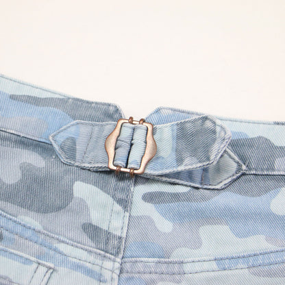 カモフラ柄 カーブ ぺインター デニムパンツ / Camo Drew Jeans テーパード 迷彩 コットン