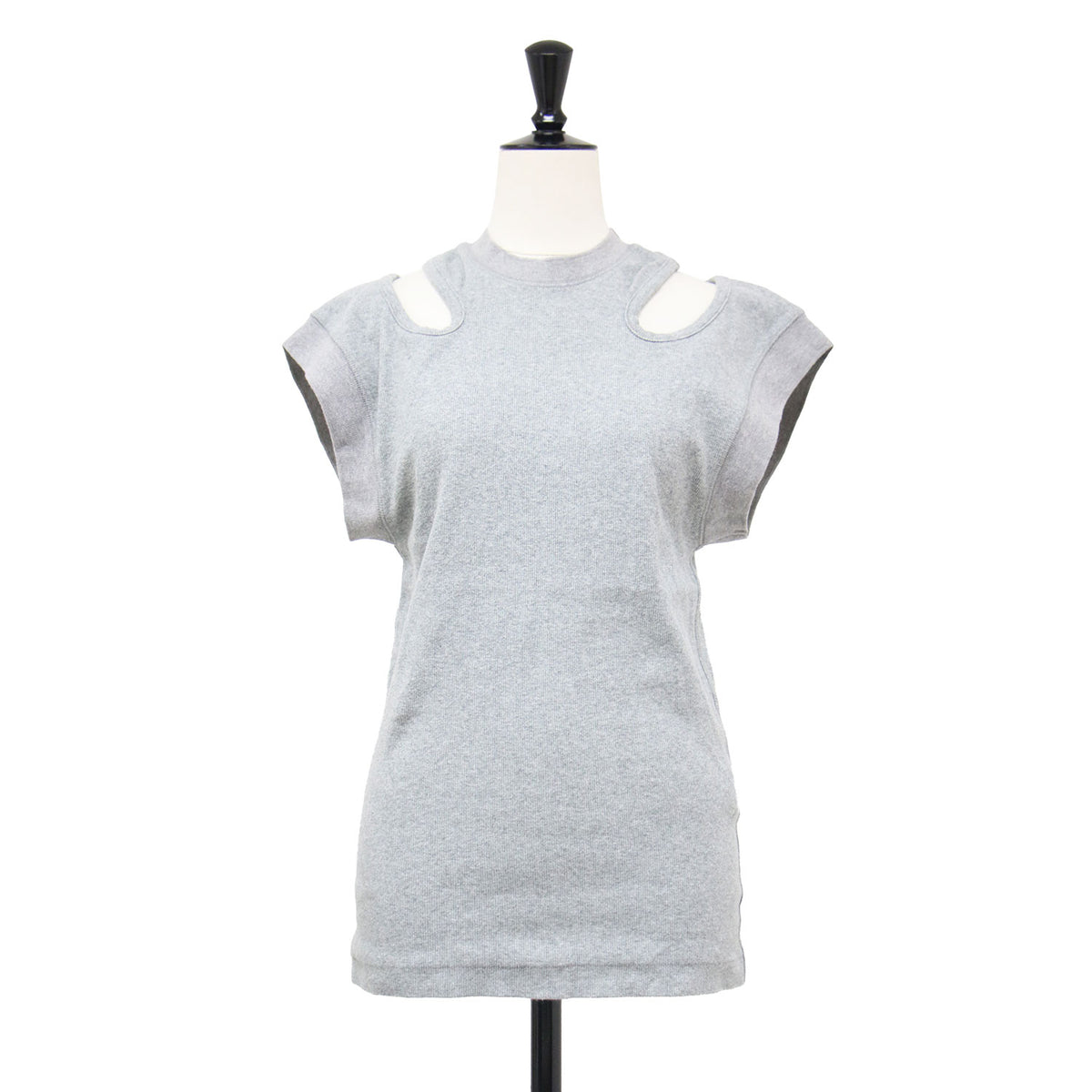 24春夏 リブジャージー スリーブレス トップ / Rib jersey sleeveless top カットソー プルオーバー ノースリーブ クルーネック コットン