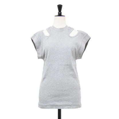 24春夏 リブジャージー スリーブレス トップ / Rib jersey sleeveless top カットソー プルオーバー ノースリーブ クルーネック コットン