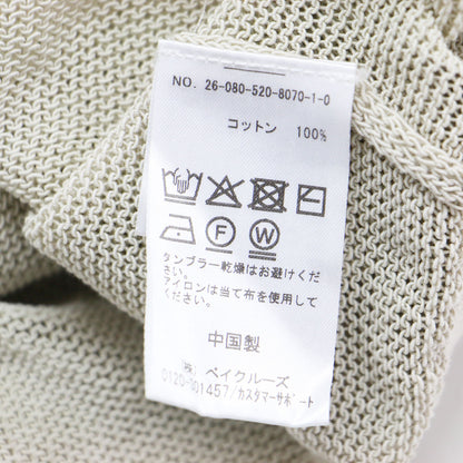 26春夏 TONIC クルーネック プルオーバー / ニット 長袖 シアー コットン