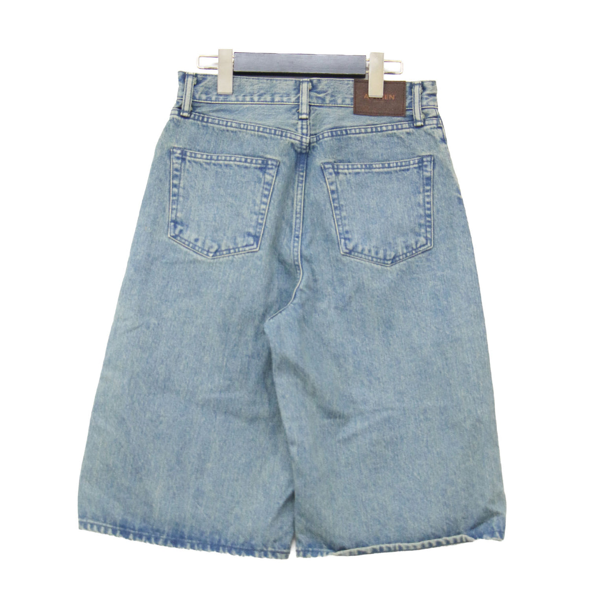 25春夏 ハーフカット バギー デニム ショーツ / ハーフパンツ ひざ丈 Aライン コットン