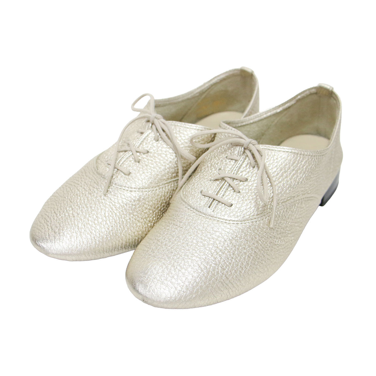 シャルロット オックスフォード シューズ / Charlotte Oxford Shoes ドレスシューズ レースアップ フラット メタリック レザー