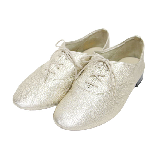 シャルロット オックスフォード シューズ / Charlotte Oxford Shoes ドレスシューズ レースアップ フラット メタリック レザー