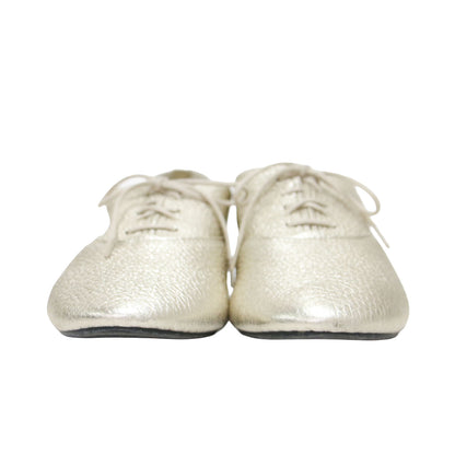 シャルロット オックスフォード シューズ / Charlotte Oxford Shoes ドレスシューズ レースアップ フラット メタリック レザー