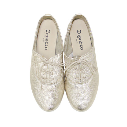シャルロット オックスフォード シューズ / Charlotte Oxford Shoes ドレスシューズ レースアップ フラット メタリック レザー