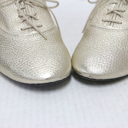 シャルロット オックスフォード シューズ / Charlotte Oxford Shoes ドレスシューズ レースアップ フラット メタリック レザー