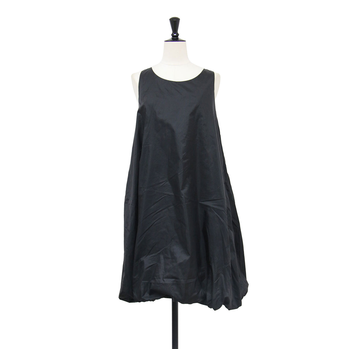 ナイロン ボリューム ミニ ドレス / Nylon Volume Mini Dress ワンピース ノースリーブ バルーン Aライン