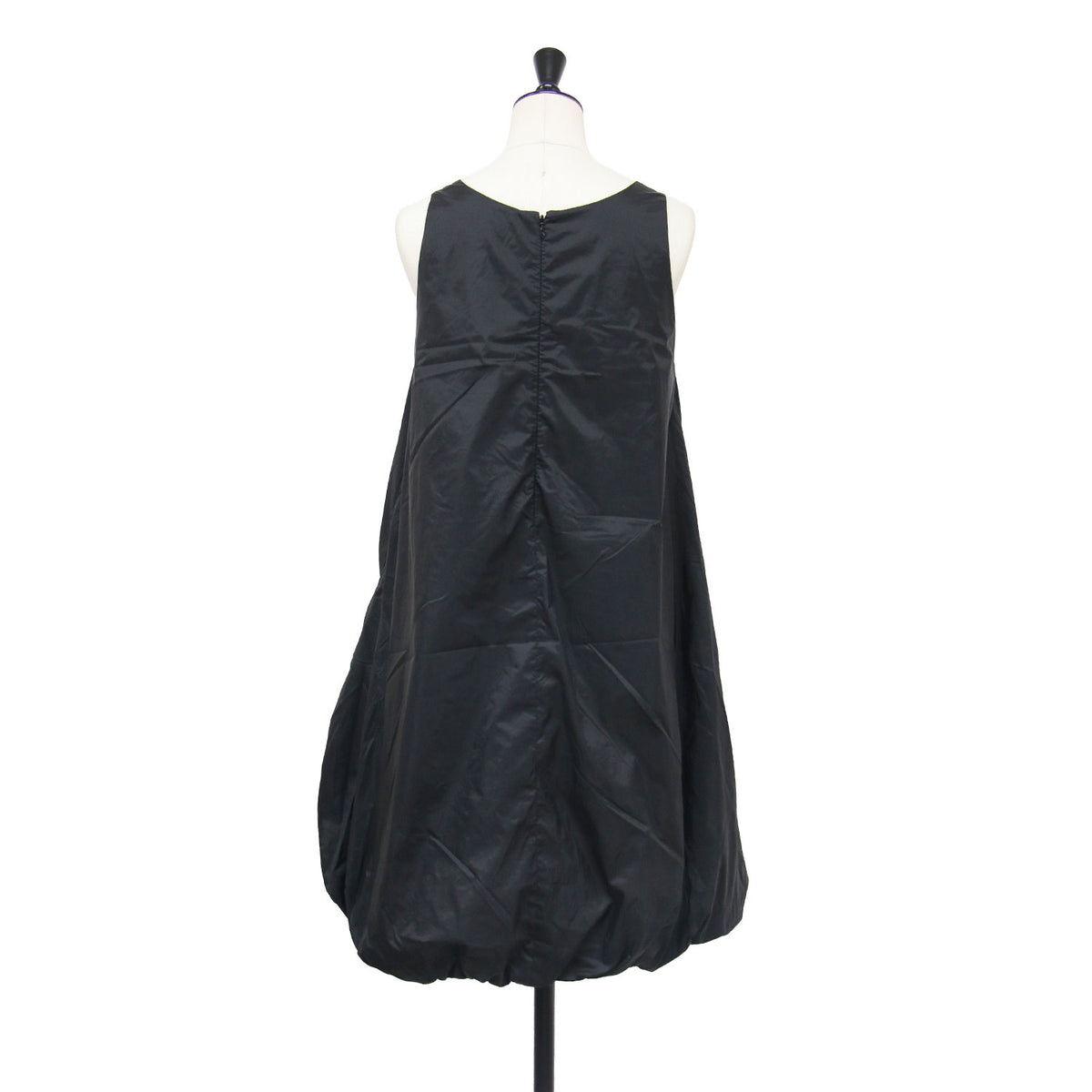 ナイロン ボリューム ミニ ドレス / Nylon Volume Mini Dress ワンピース ノースリーブ バルーン Aライン