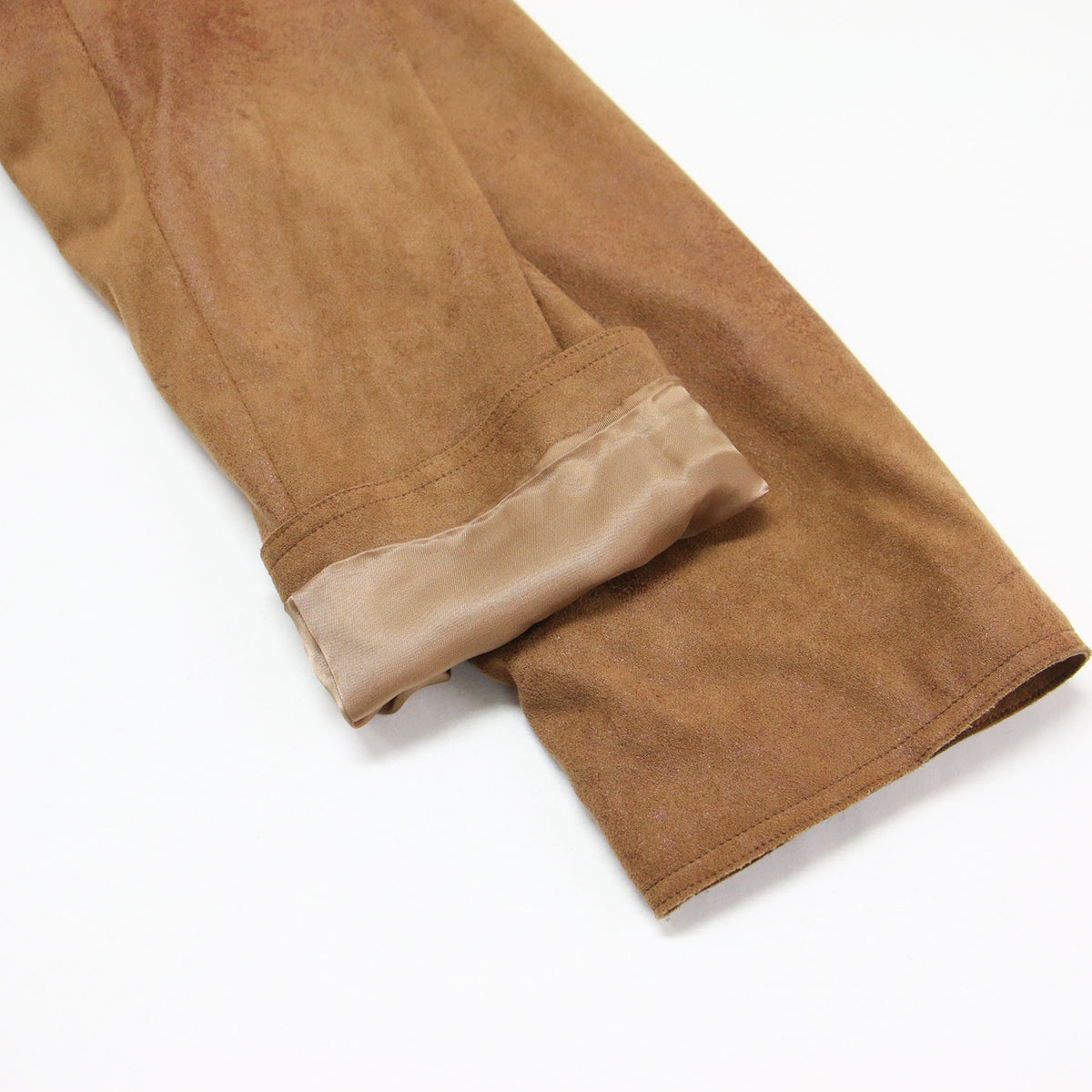 24春夏 Fake Suede Cropped ジャケット / ショート丈 長袖 ノーカラー ドレープ フェイクスエード