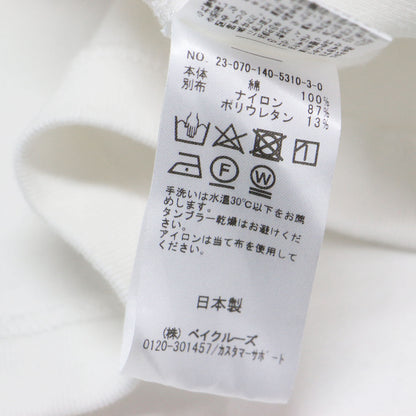 23秋冬 ギャザーカフス プルオーバー / カットソー 長袖 ボートネック ストレッチ コットン