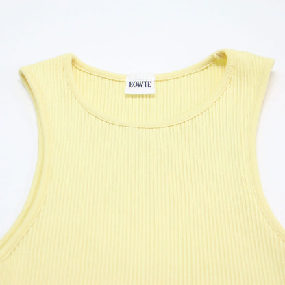 26春夏 ハイ ツイスト コットン タンクトップ HIGH TWIST COTTON TK TOP プルオーバー クルーネック ノースリーブ リブ ストレッチ ウォッシャブル