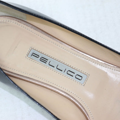 エナメルレザー フラットパンプス / "ANELLI FLAT" CAMOSCIO ポインテッドトゥ ローヒール